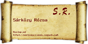 Sárközy Rózsa névjegykártya