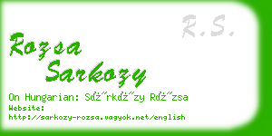 rozsa sarkozy business card